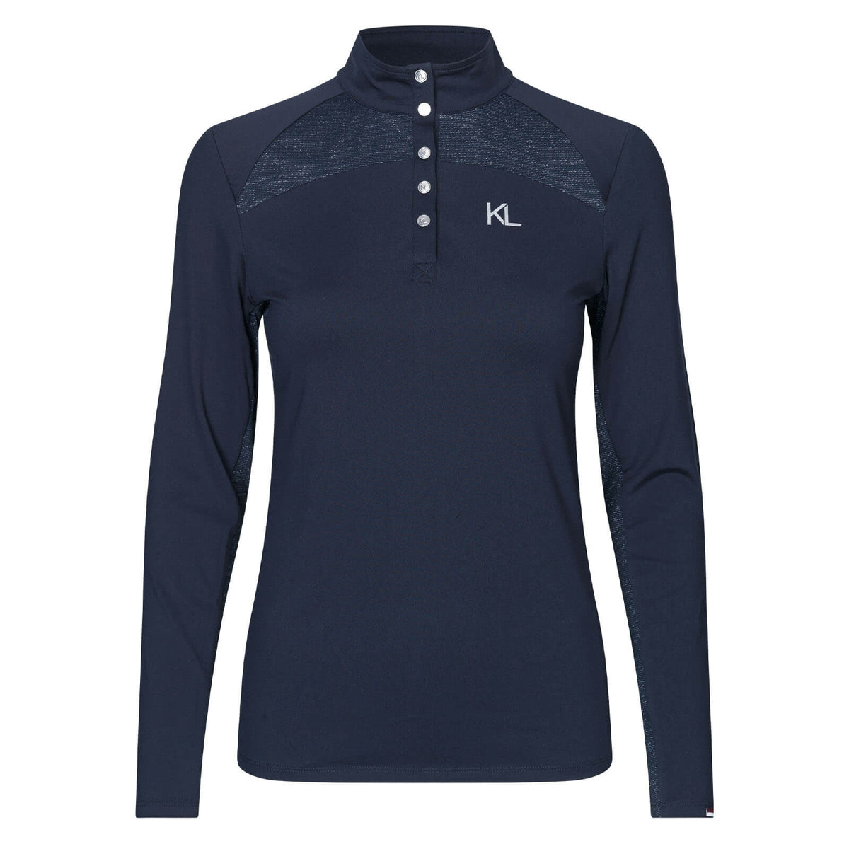 Kingsland Trainingsshirt Damen KLValerie Ladies Training Shirt, Navy, Produkt allein auf weißem Hintergrund.