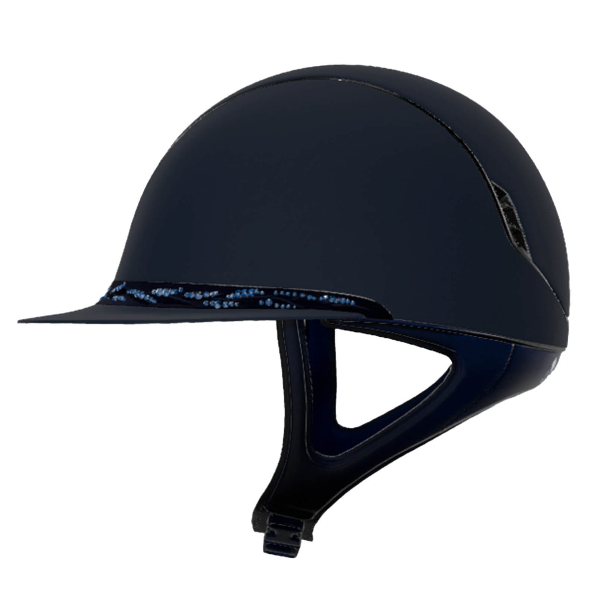 Reithelm Miss Shield 2.0 Blue SM Top Alcantara Frontal Band Flower Sw Trim + Blason Blake Chrome, Blue, Produkt allein.