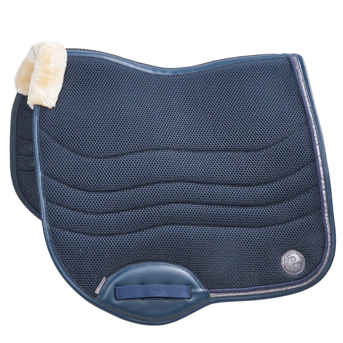 Schabracke Dressur 3D Air Effect KG Sattelunterlage, Navy, Produkt allein auf weißem Hintergrund.