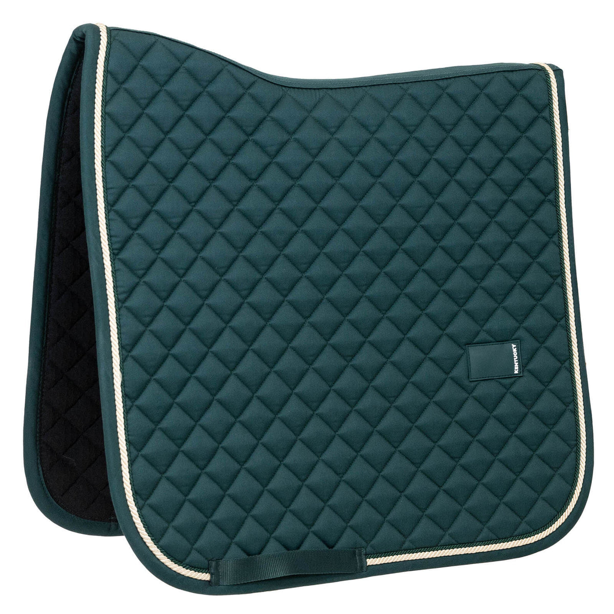 Kentucky Horsewear Dressurschabracke Saddle Pad Diamond Rope Dressage Schabracke, Tannengrün, Produkt allein.
