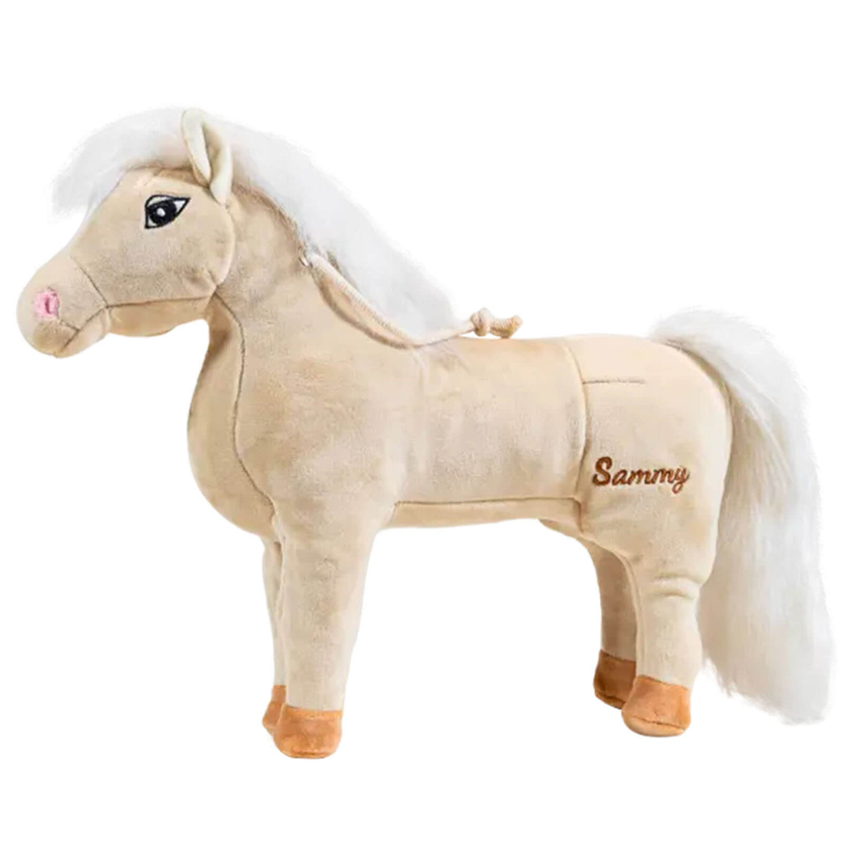 Pferdespielzeug Pony Relax Horse Toy, Sammy, beige Plüschtier auf weißem Hintergrund.