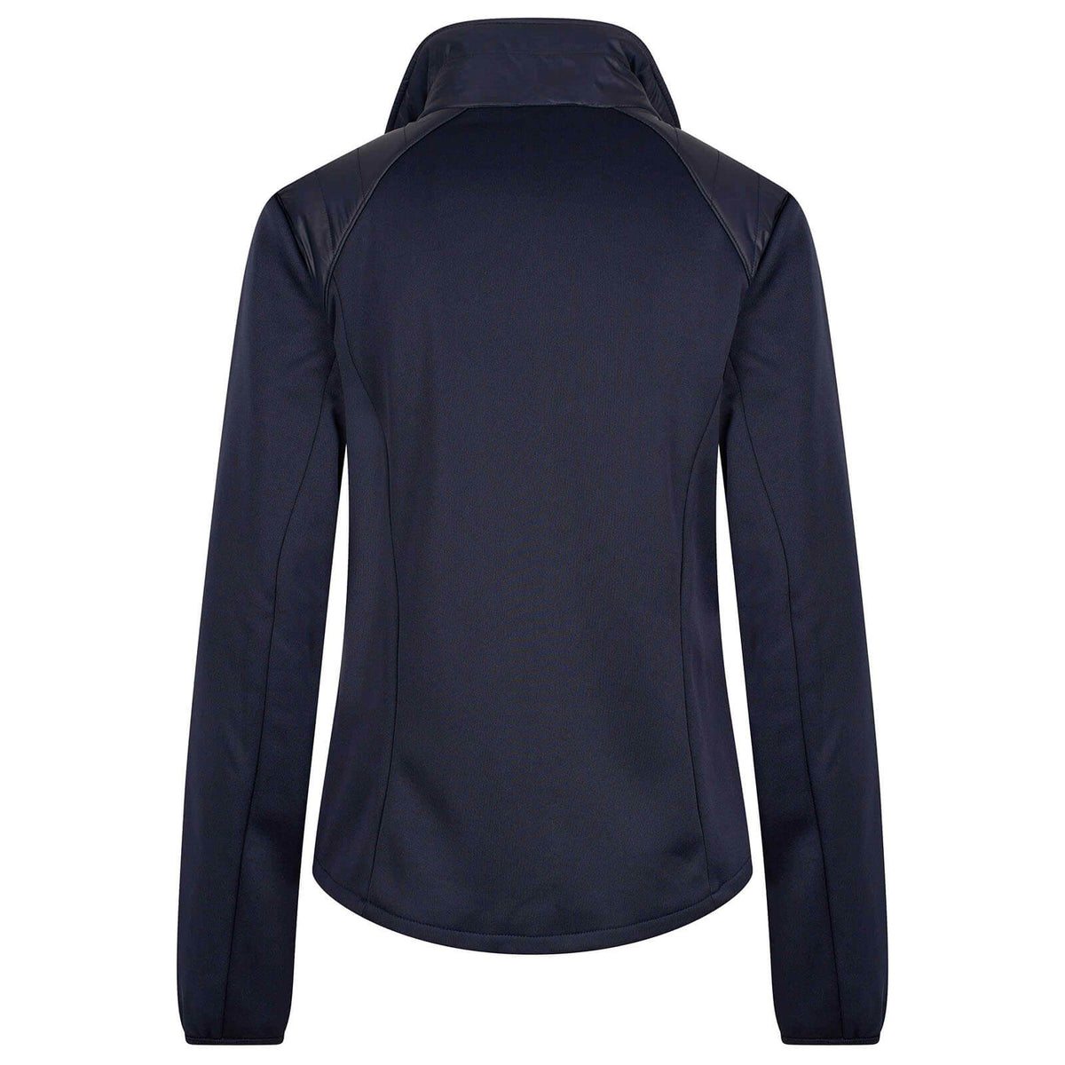 Jacke Damen HVPDavina HW 2023 Softshelljacke, Dunkelblau, Rückansicht der Jacke allein auf weißem Hintergrund.
