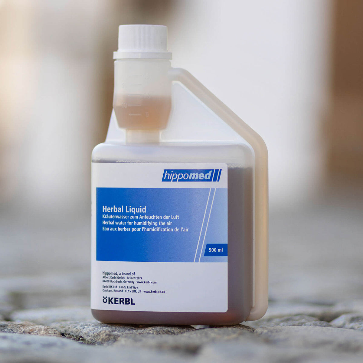 Hippomed Herbal Liquid Kräuterwasser Zubehör für Ultraschall-Inhalator, 500 ml, Produkt allein.