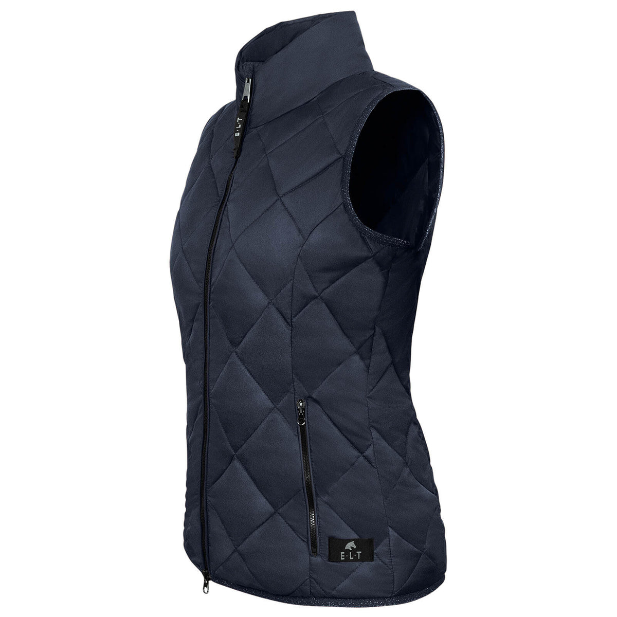 Weste Damen Meran Steppweste, Navy, Produkt allein auf weißem Hintergrund.