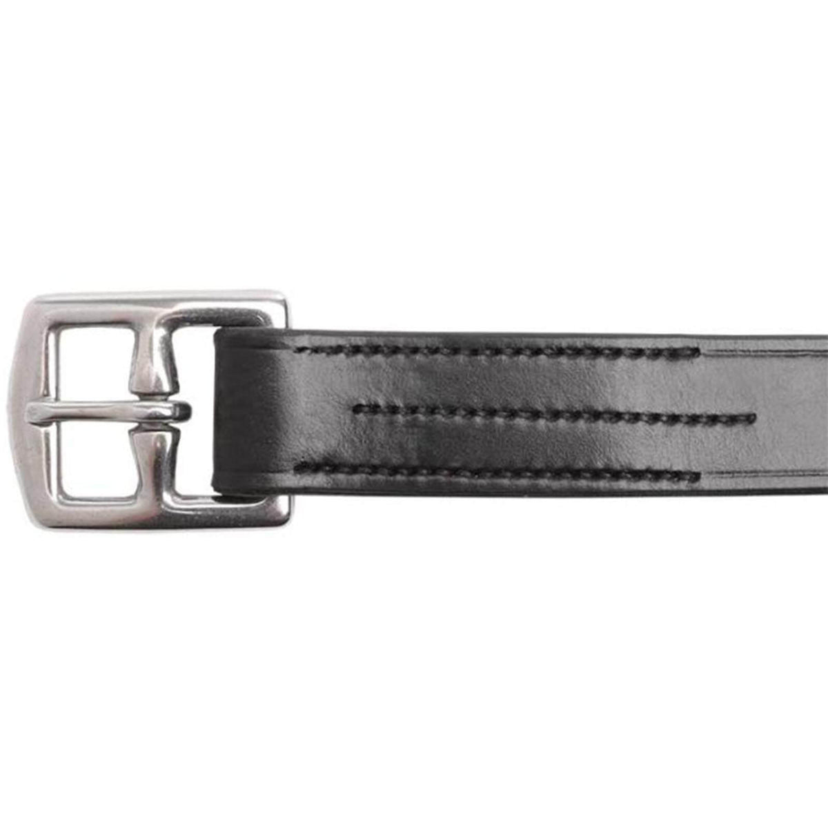Steigbügelriemen Deluxe, Schwarz, Detailaufnahme des Riemens mit Schnalle.