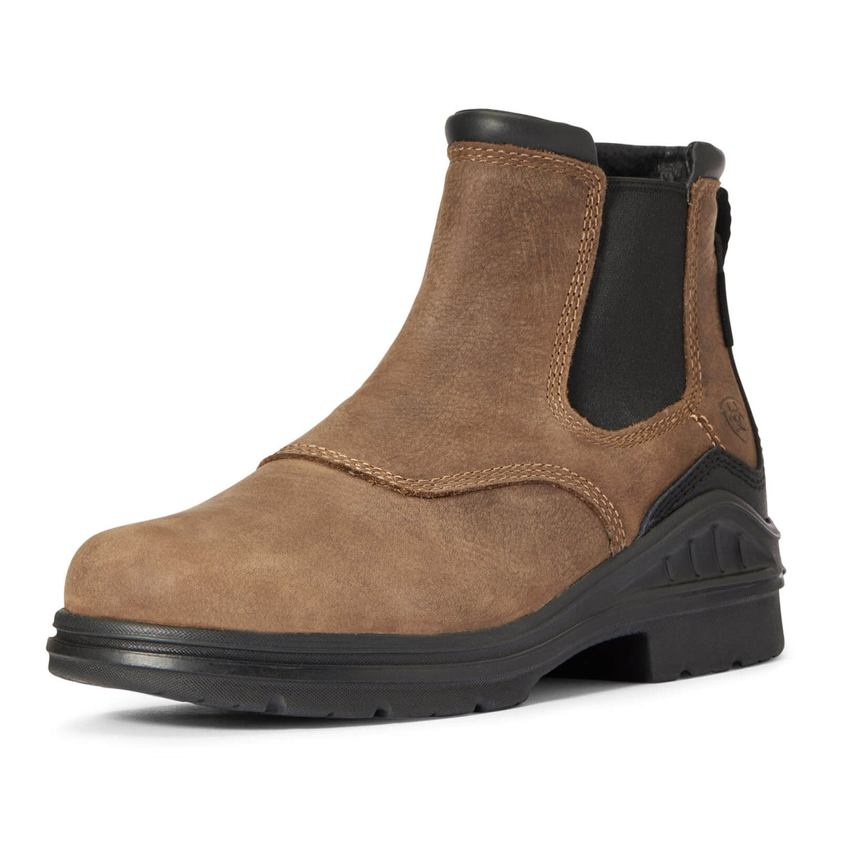 Ariat Stiefelette Barnyard Twin Gore II Waterproof, Antique Brown, Produkt allein auf weißem Hintergrund.