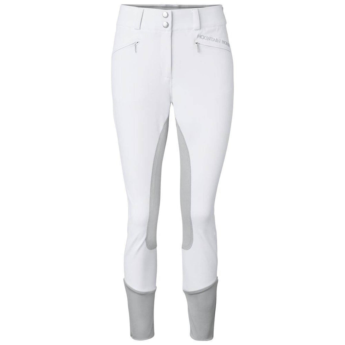 Mountain Horse Reithose Damen Vollbesatz Diana Damenreithose Kunstlederbesatz, Weiß, Produkt allein.
