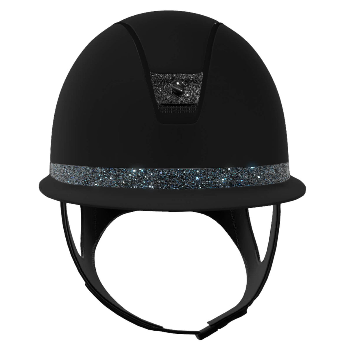 Samshield Reithelm Miss Shield 2.0 Black SM Top SM Frontal Band Crystal Fabric Trim Matt Black Blason Crystal, Black, Produkt allein.
