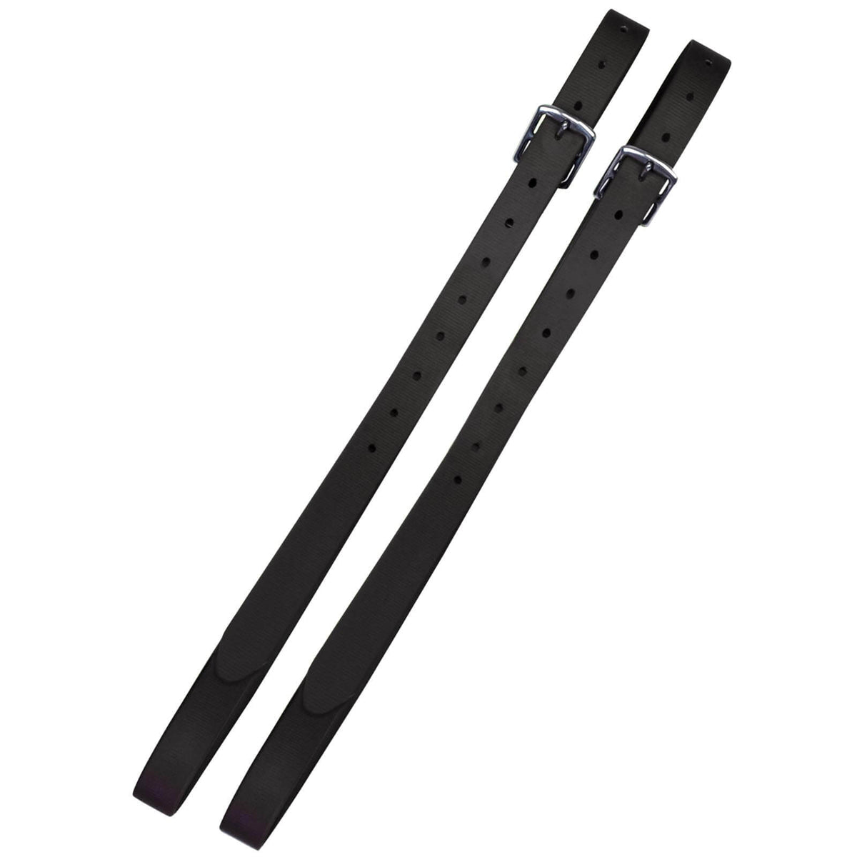 Wintec Steigbügelriemen Slimline Lederriemen, Schwarz, Produkt allein auf weißem Hintergrund.