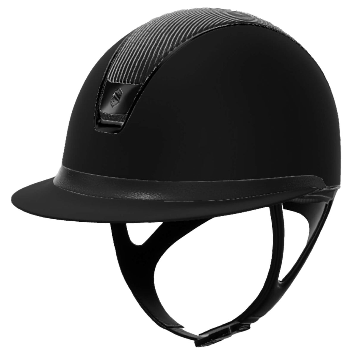 Samshield Reithelm Miss Shield 2.0 Black SM Top Leder Frontal Band Leder Trim Chrome Blason Chrome, Schwarz, Produkt allein.