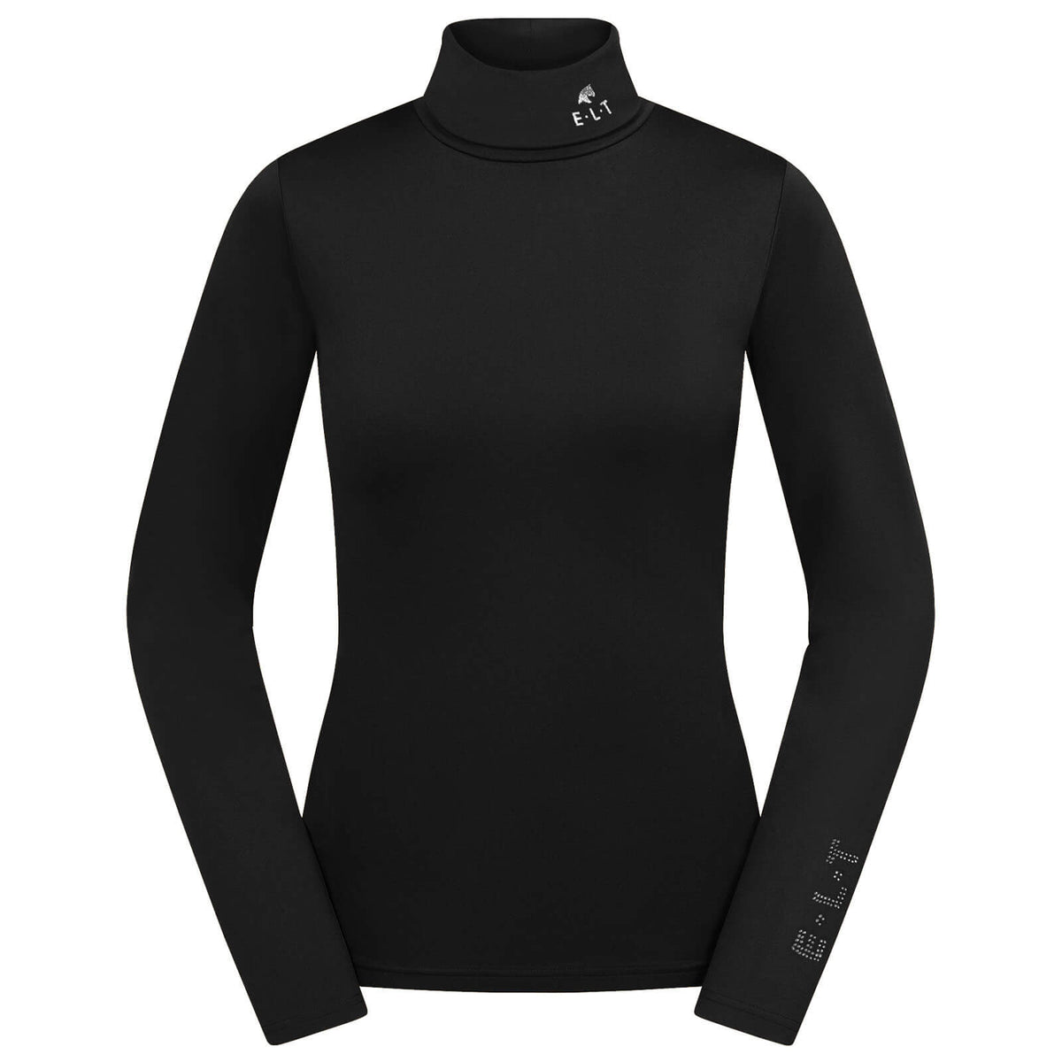 Oberteil Damen Madison HW 2023 Rollkragenshirt, Schwarz, Produkt allein auf weißem Hintergrund.