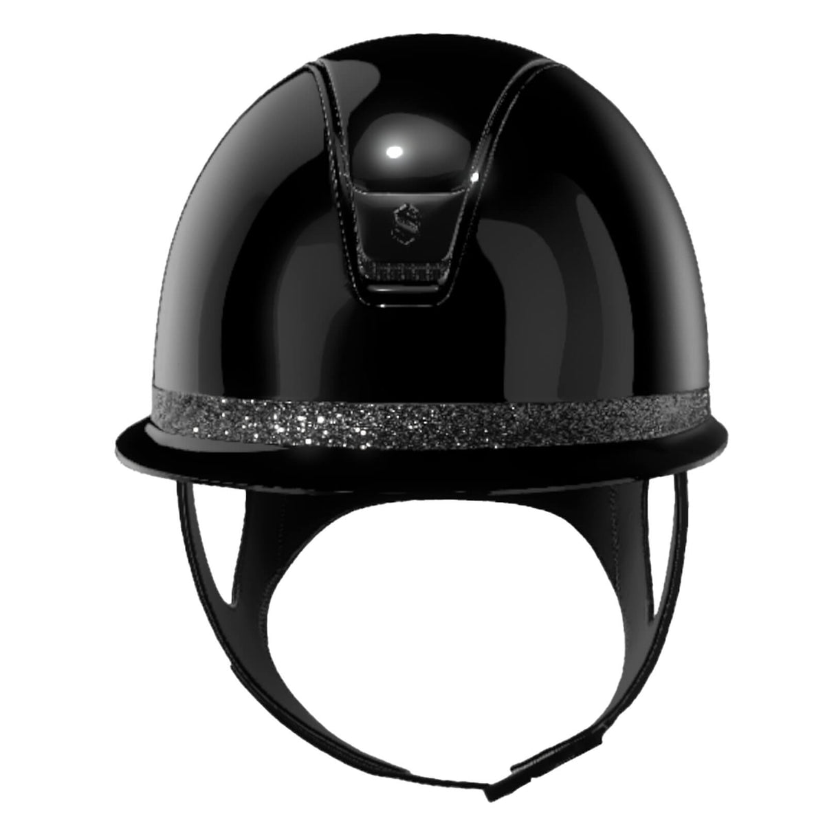 Samshield Reithelm Miss Shield 2.0 Black SG Top SG Frontal Band Ultra Fine Rock Trim Chrome Blason Chrome, Schwarz, Produkt allein.