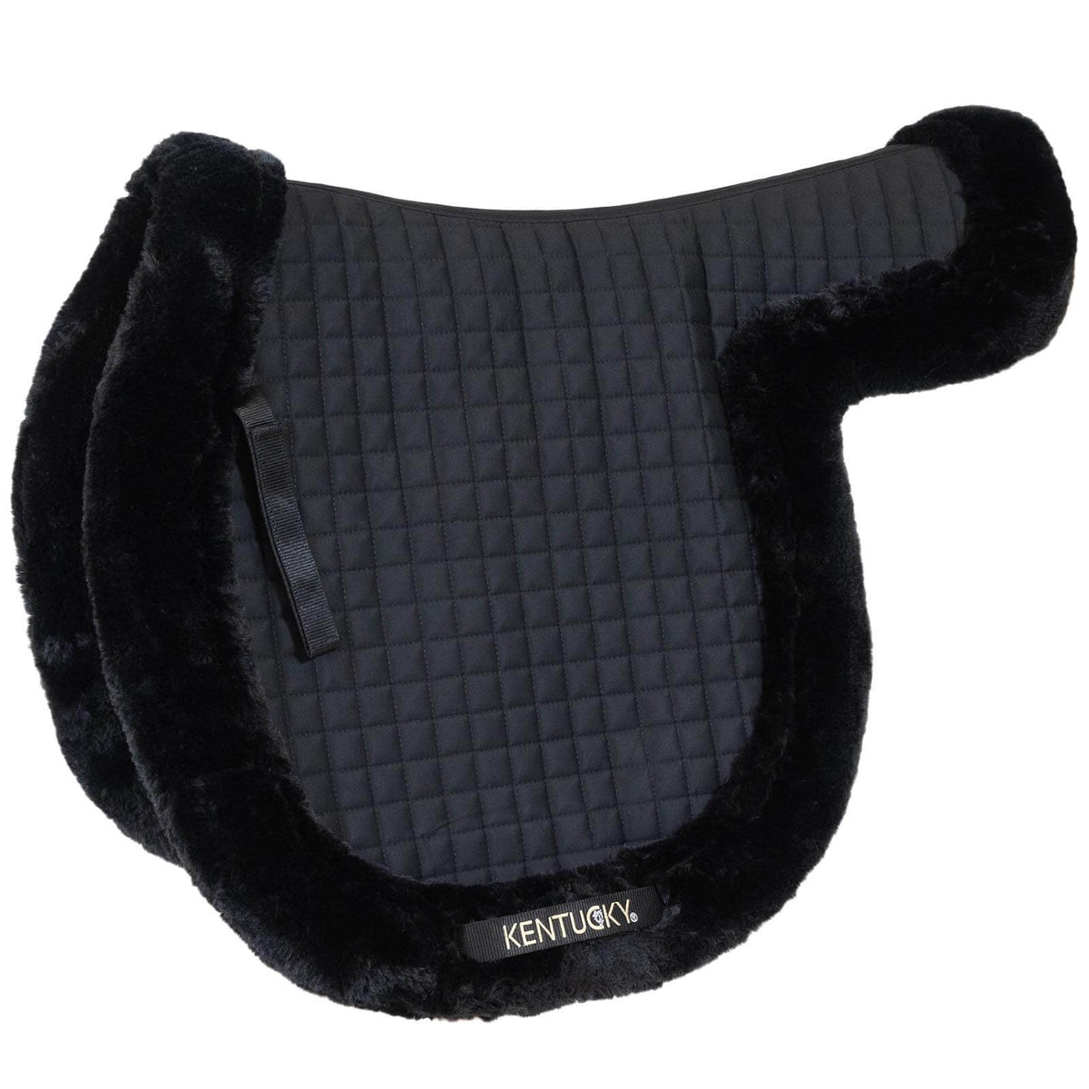 Kentucky Horsewear Schabracke Hunter mit veganem Fell Satteldecke, Schwarz, Produkt allein.