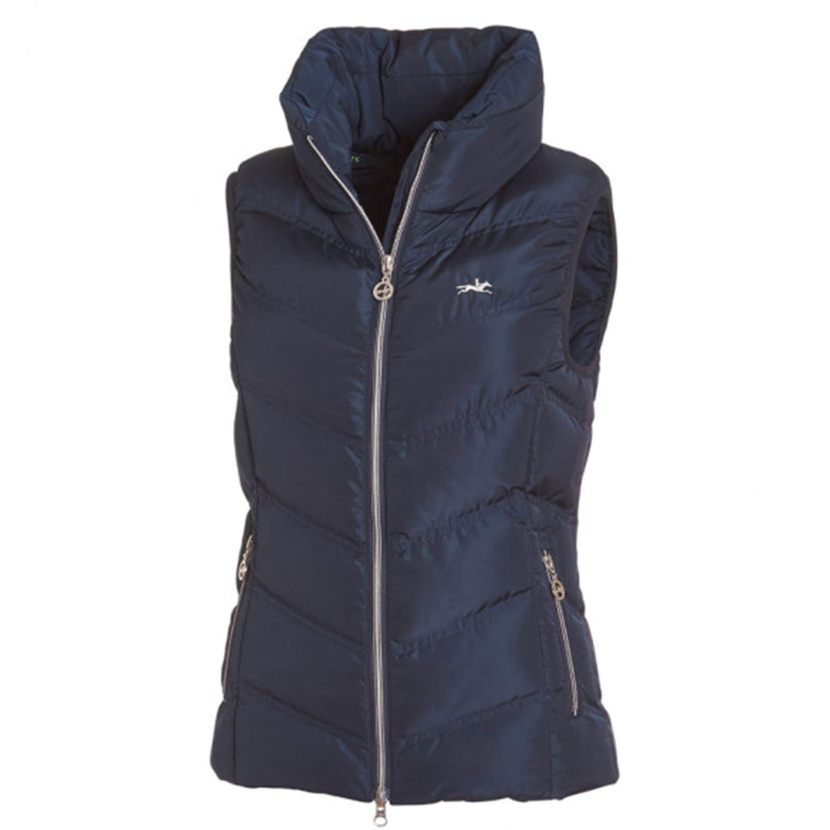 Steppweste Damen Marleen Weste, Dark Navy, Produkt allein auf weißem Hintergrund.