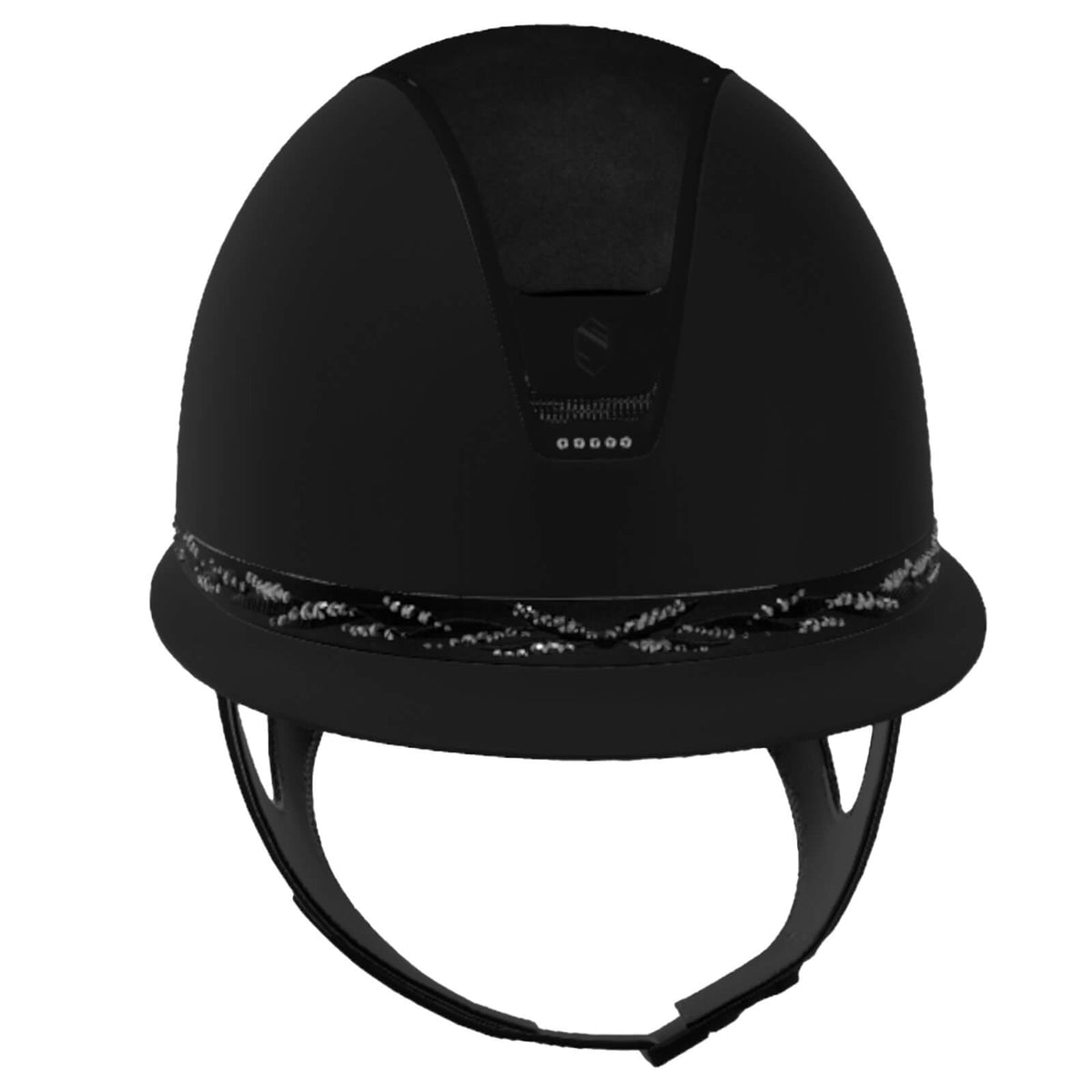 Reithelm Miss Shield 2.0 Black SM Top Alcantara Frontal Band Flower Swaro Trim 5 Swaro Blason Matt B, Schwarz, Produkt allein.