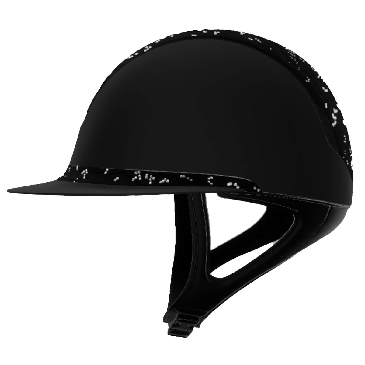 Reithelm Miss Shield 2.0 Black Shadowmatt Top Crystal Leaf Frontal Band Crystal Leaf Trim Matt Black, matt schwarz, Produkt allein.