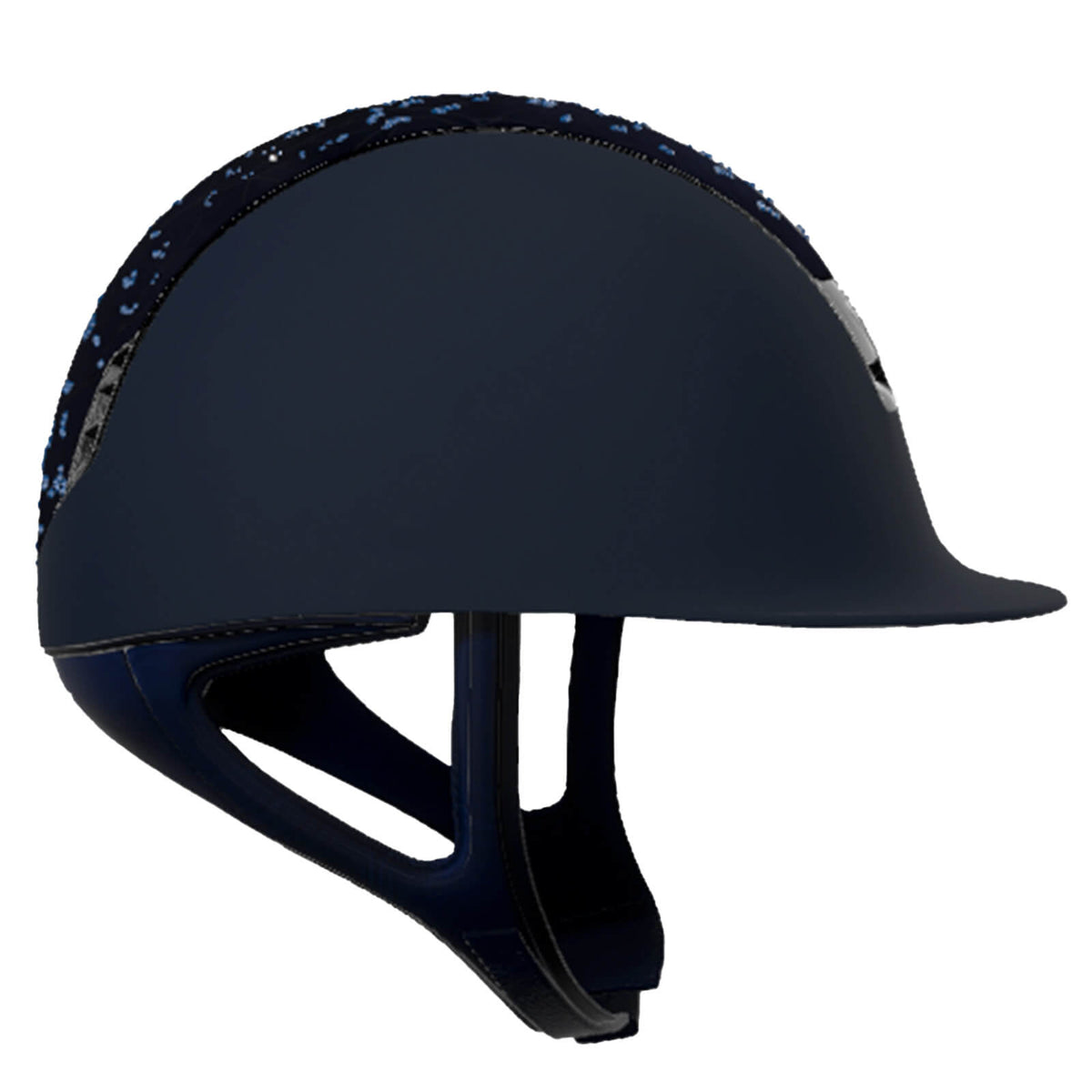 Reithelm 2.0 Blue Shadowmatt Top Crystal Leaf Trim Chrome Blason Chrome, Blue Shadowmatt, Produkt allein.