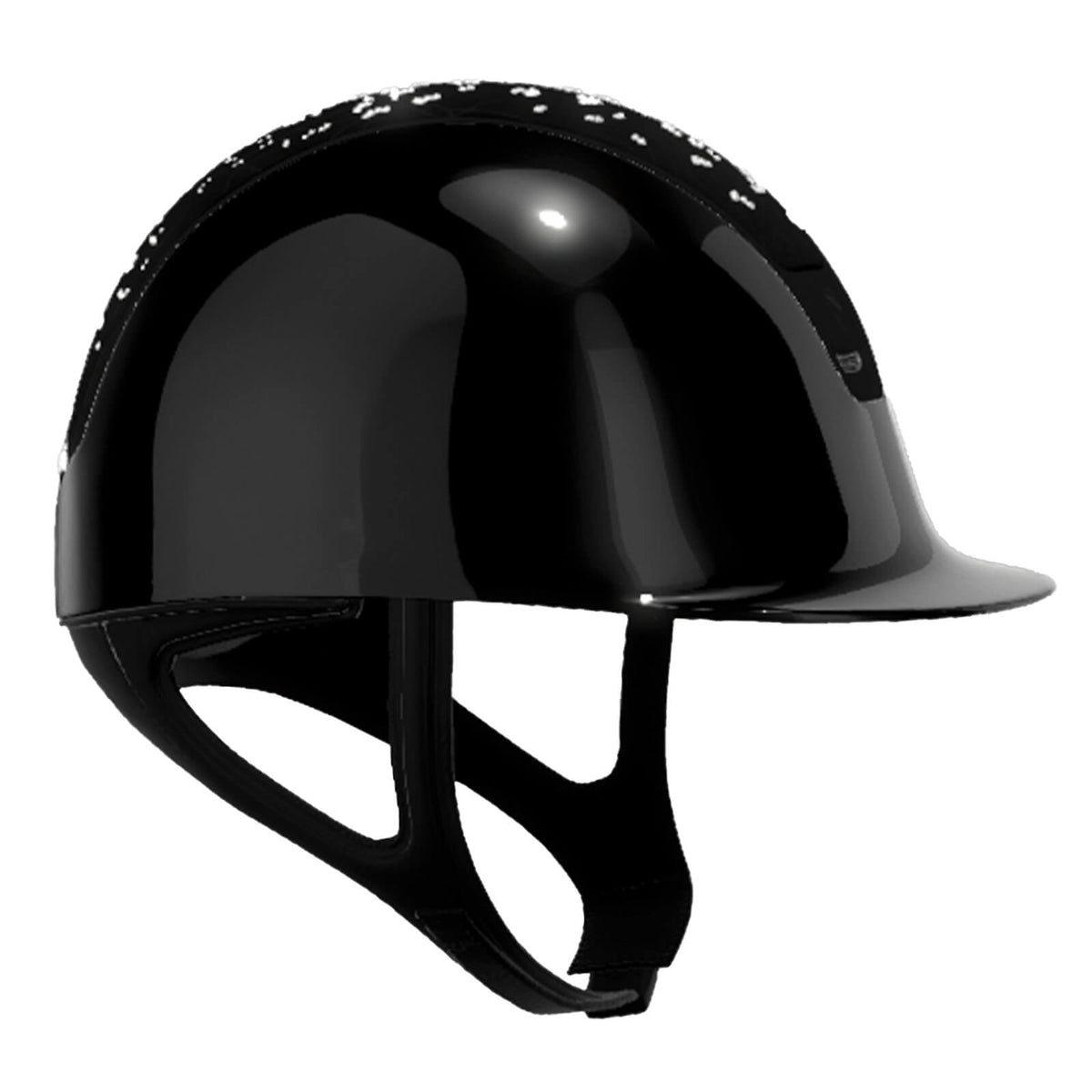 Samshield Reithelm 2.0 Black Shadowglossy Top Crystal Leaf Trim Matt Black Blason Matt Black, Black, Produkt allein.
