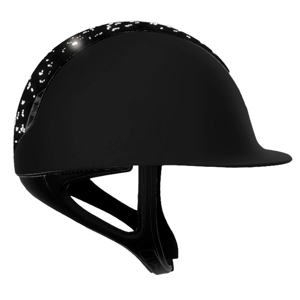 Reithelm 2.0 Black Shadowmatt Top Crystal Leaf Trim Chrome Blason Chrome, Black, Produkt allein.