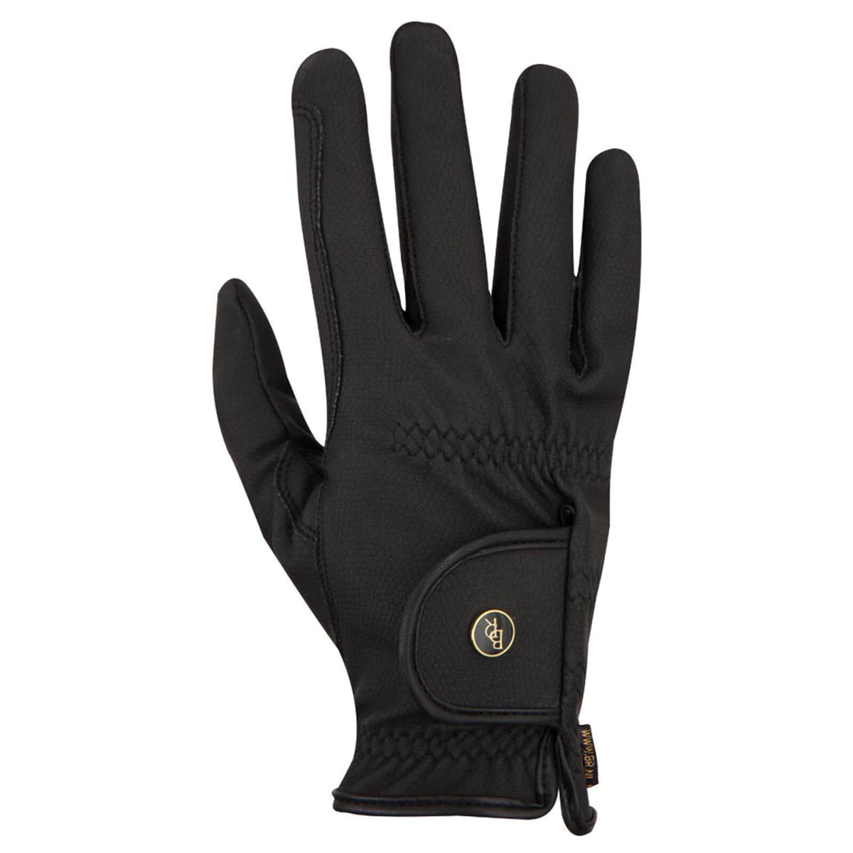 Reithandschuh Grip Pro, Schwarz, Detailaufnahme des Handschuhs.