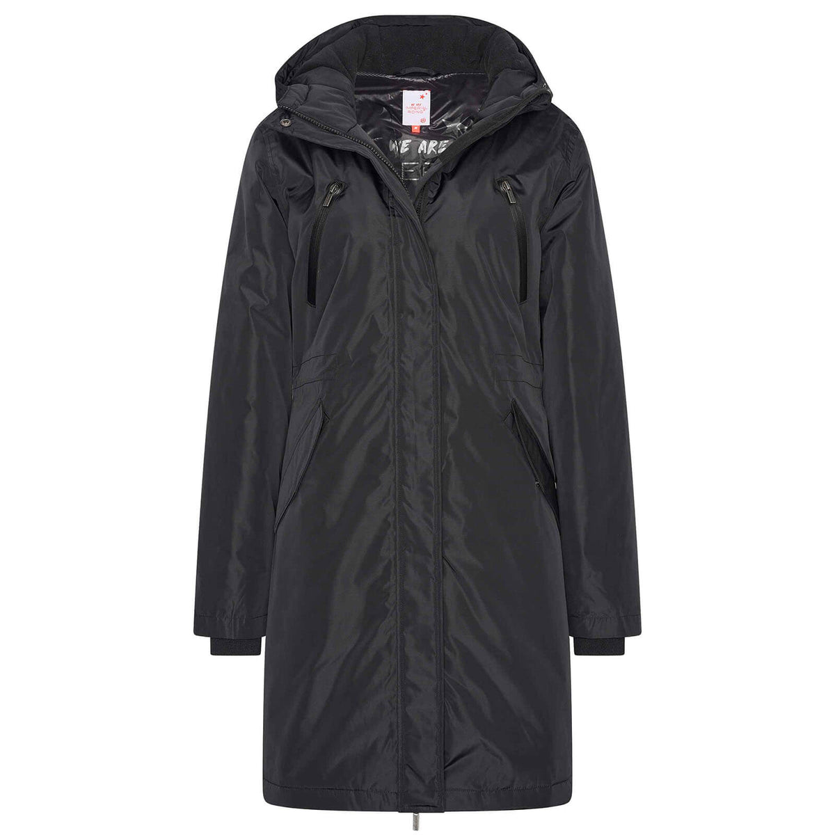 Parka Damen IRHJolly HW 2023 Damenparka wasserdicht, Black, Produkt allein auf weißem Hintergrund.