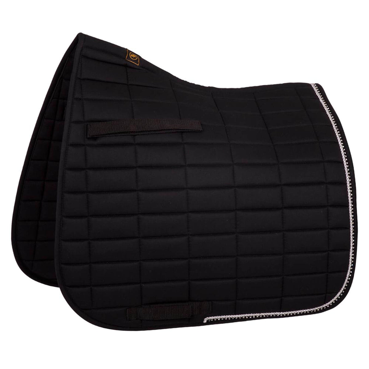 BR Schabracke Dressur Glamour Chic Dressurschabracke, Schwarz, Produkt allein.