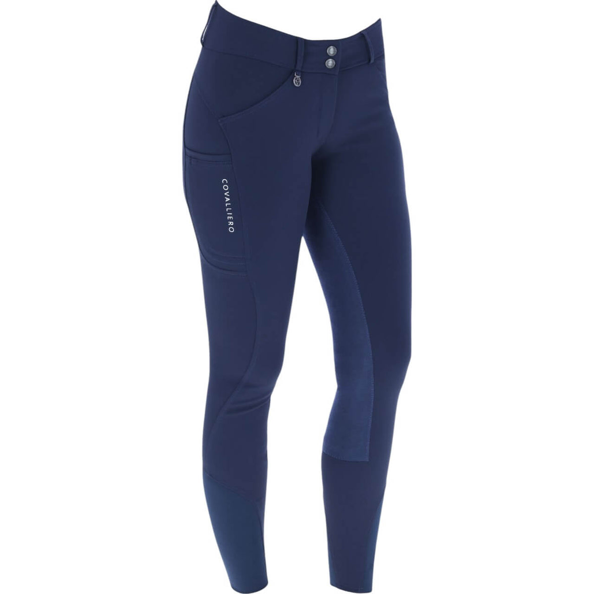 Covalliero Reithose Damen Full-Grip Premium FS 2025 Damenreithose, dunkelblau, Produkt allein auf weißem Hintergrund.