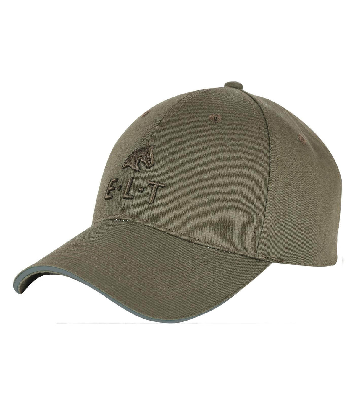 Baseball Cap ELT, Olive, Produkt allein auf weißem Hintergrund.