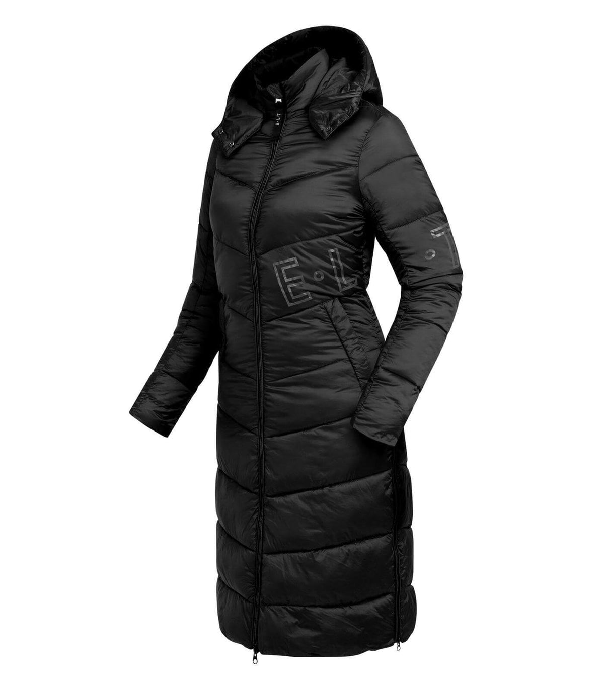 Mantel Damen Lightweight Oslo Parka, Schwarz, Produkt allein auf weißem Hintergrund.