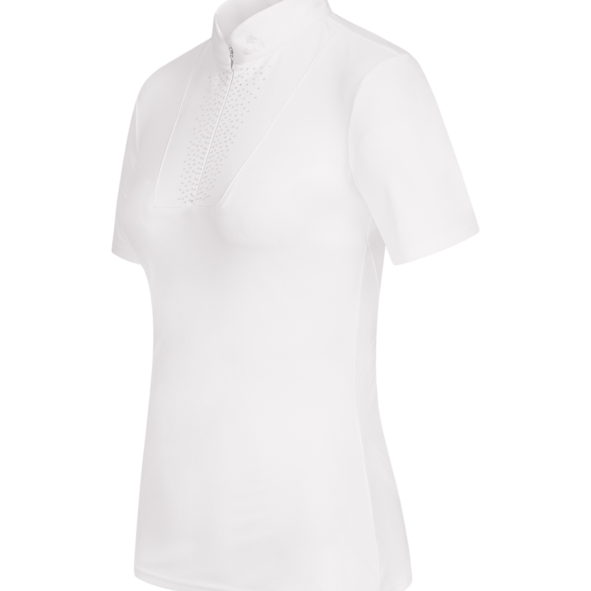 Turniershirt Kinder Paola Kindershirt, Weiß, Produkt allein auf schwarzem Hintergrund.