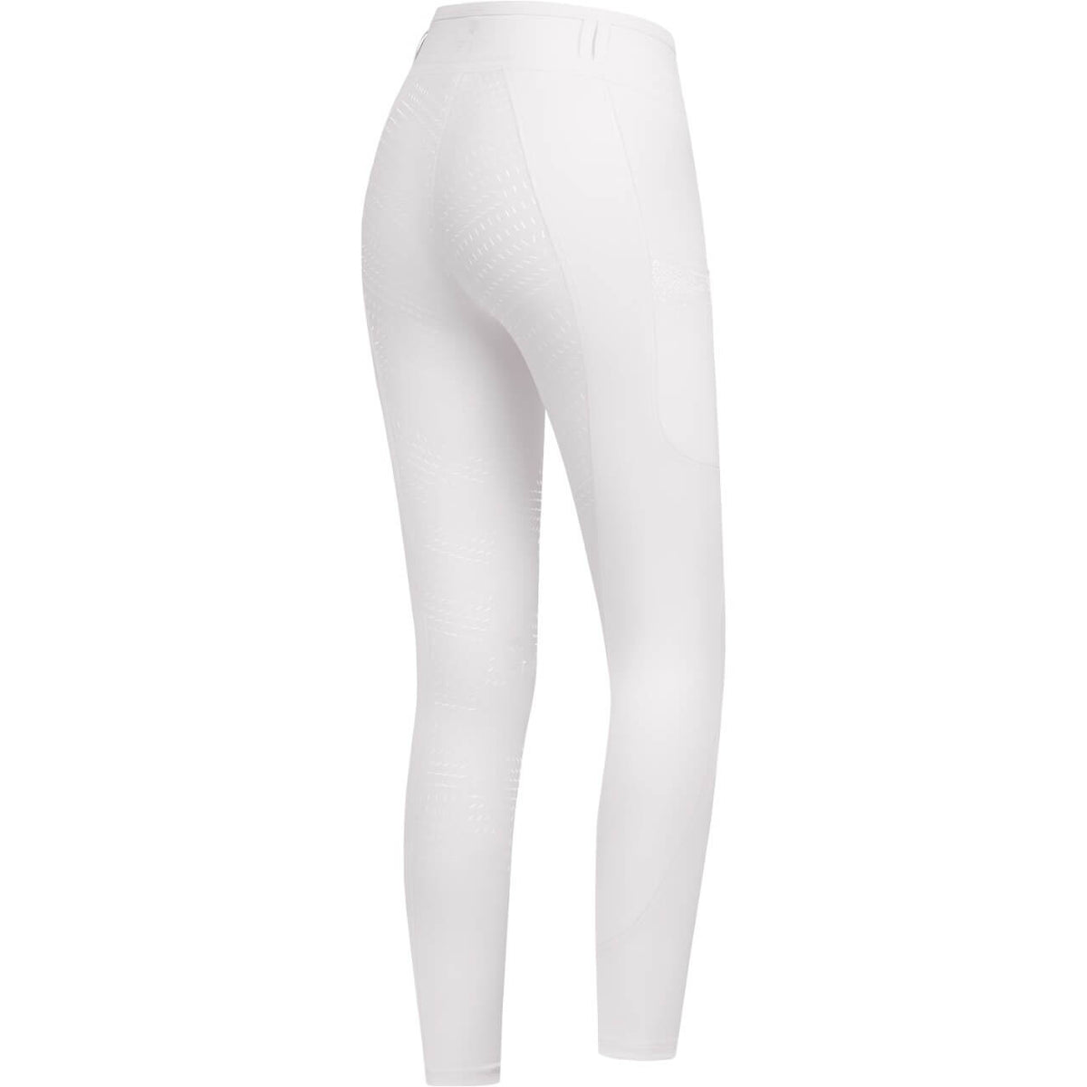 Reitleggings Full-Grip Damen Orelie FS 2025 Reithose, Weiß, Produkt allein auf weißem Hintergrund.