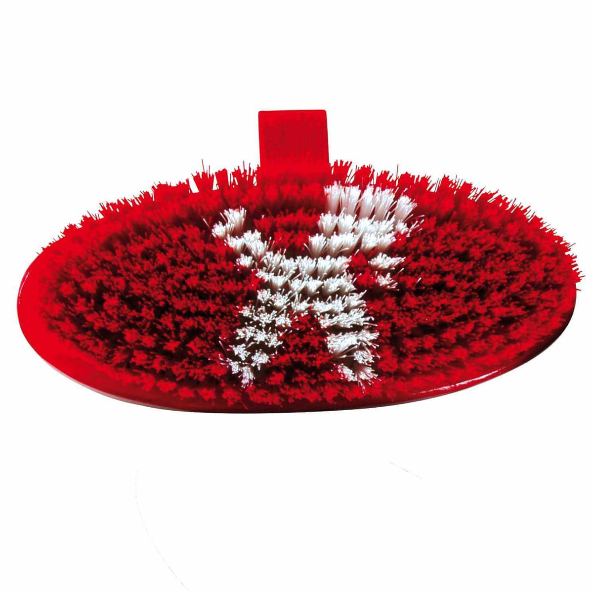 Design Kardätsche Pferdchen, Rot, Produkt allein auf weißem Hintergrund.