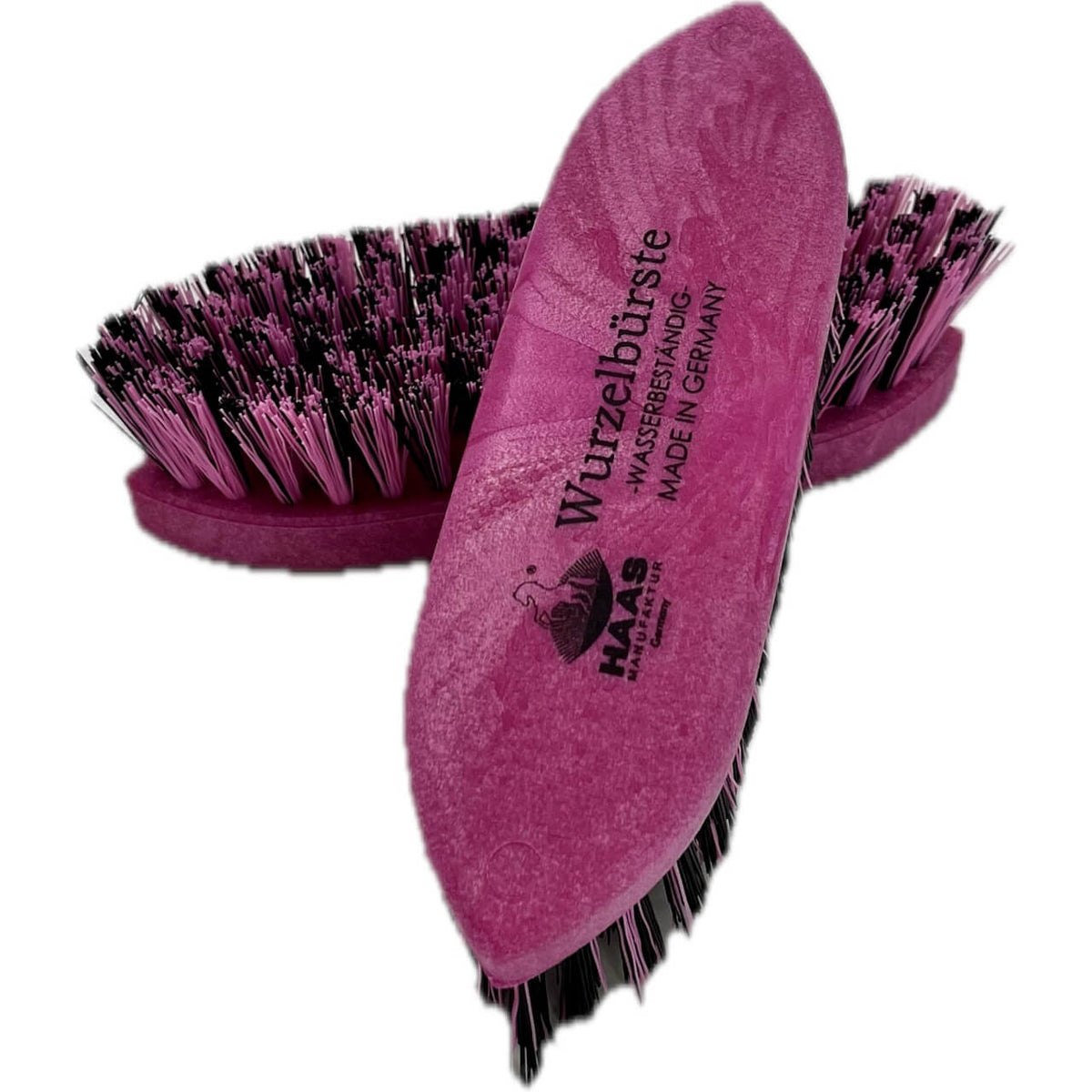 Haas Mähnenbürste 3cm Borstenlänge Reinigung von Langhaar, Pink, Produkt allein auf weißem Hintergrund.