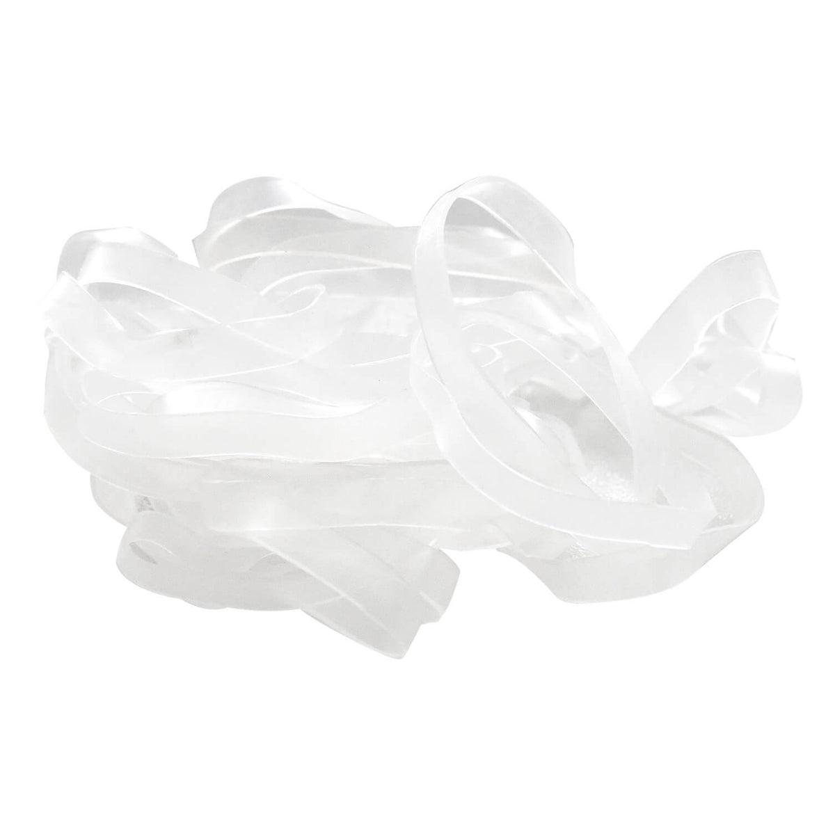 Mähnengummis extra breit, 30 g, Transparent, Produkt allein auf weißem Hintergrund.