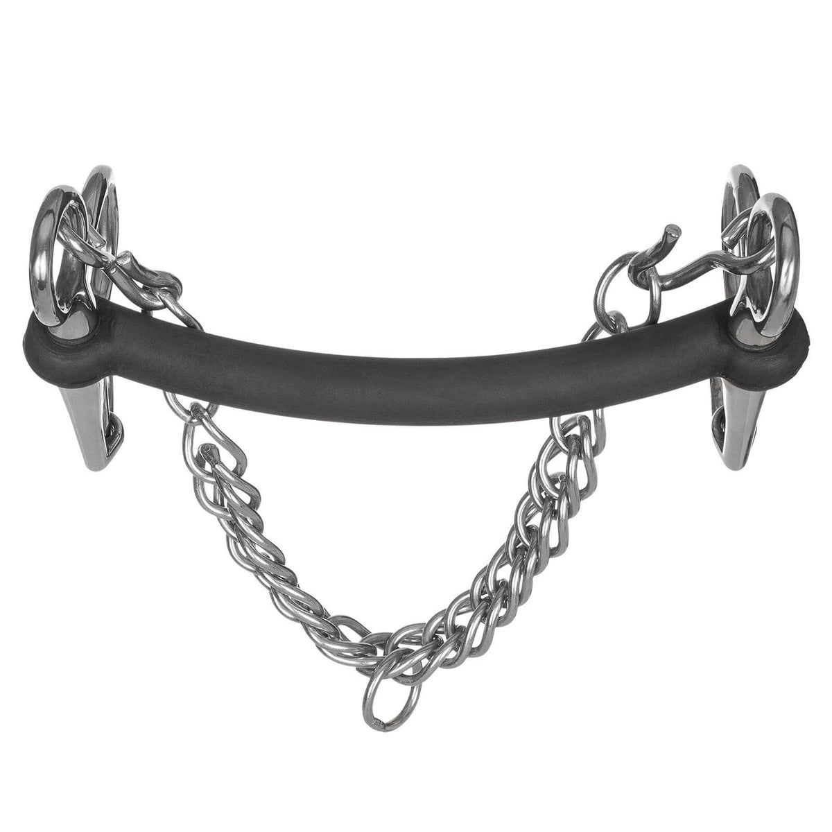 Gummi-Pelham Stange starr von Waldhausen, Pelham Stange Gummi 15 mm Gummistange, schwarz, Produkt allein.