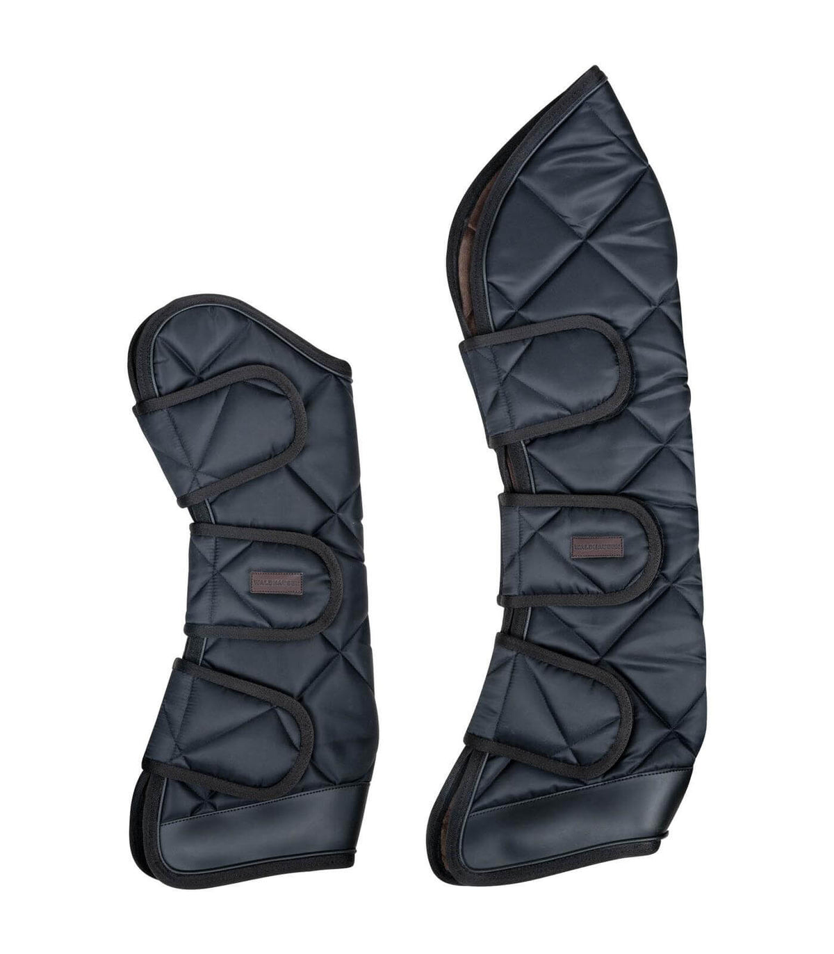 Transportgamaschen Exclusive, Schwarz, Paar Transportgamaschen auf weißem Hintergrund.