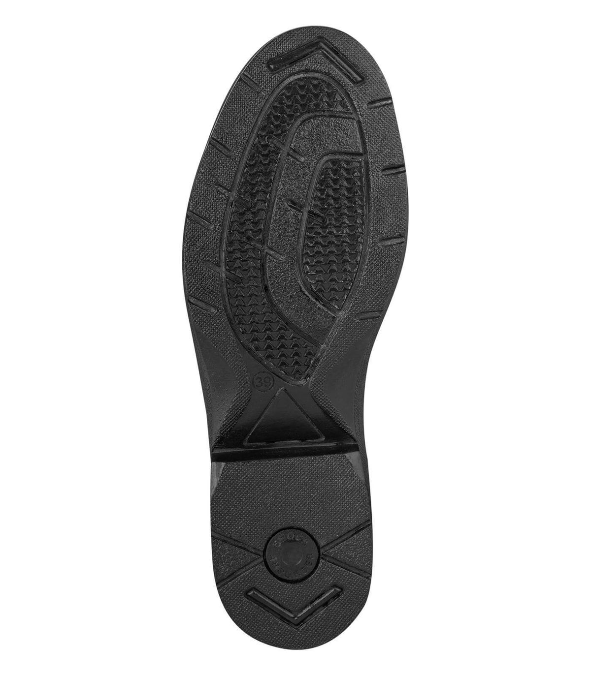 Clever Comfort Winter-Reitstiefel, Schwarz, Detailaufnahme der Sohle.