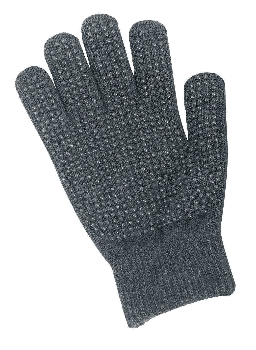 Reithandschuh Magic Grippy Handschuh, Grau, Produkt allein auf weißem Hintergrund.