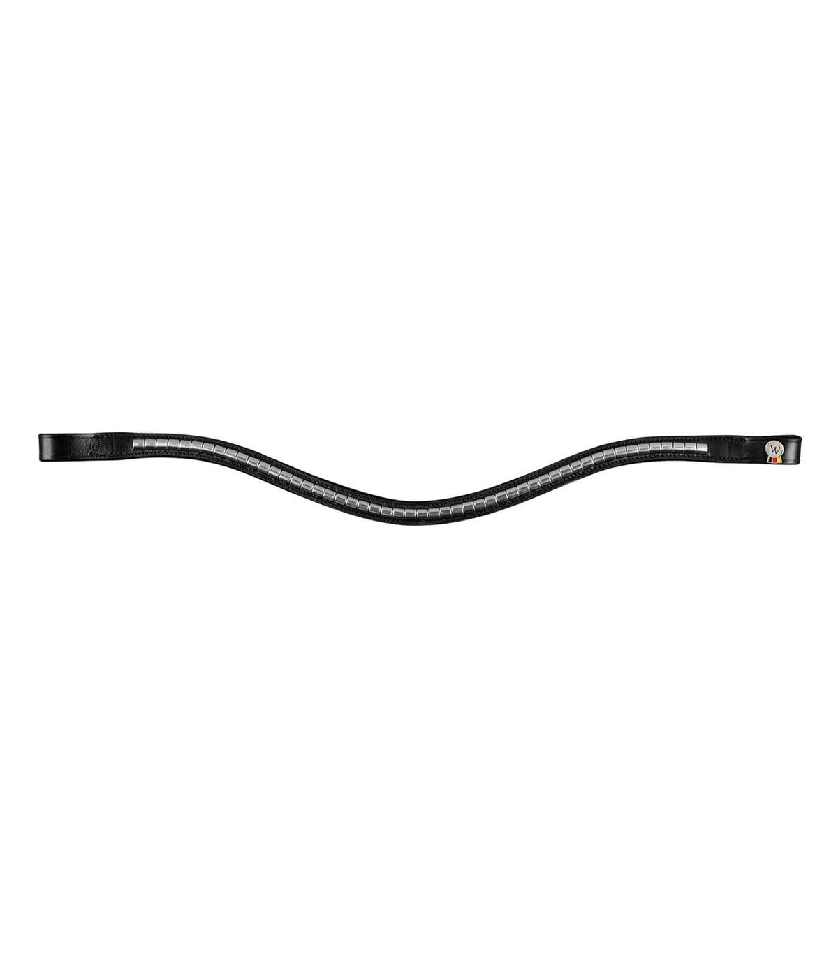Waldhausen Trensenzaum X-Line Clincher, Schwarz, Produkt allein auf weißem Hintergrund.
