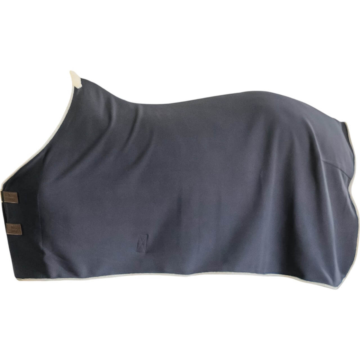 Abschwitzdecke Fleece Show Vegan Wool Decke, Grey, Produkt allein auf weißem Hintergrund.