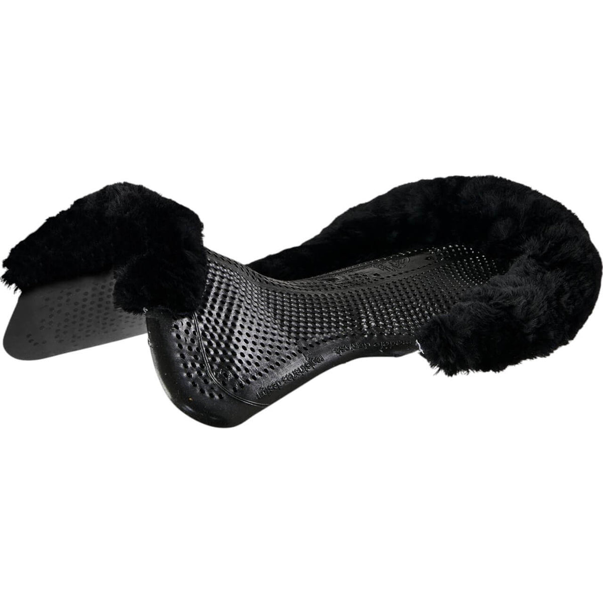 Acavallo Gelpad NS-S Classic-S cut-out flach, Black/Black, Produkt allein auf weißem Hintergrund.