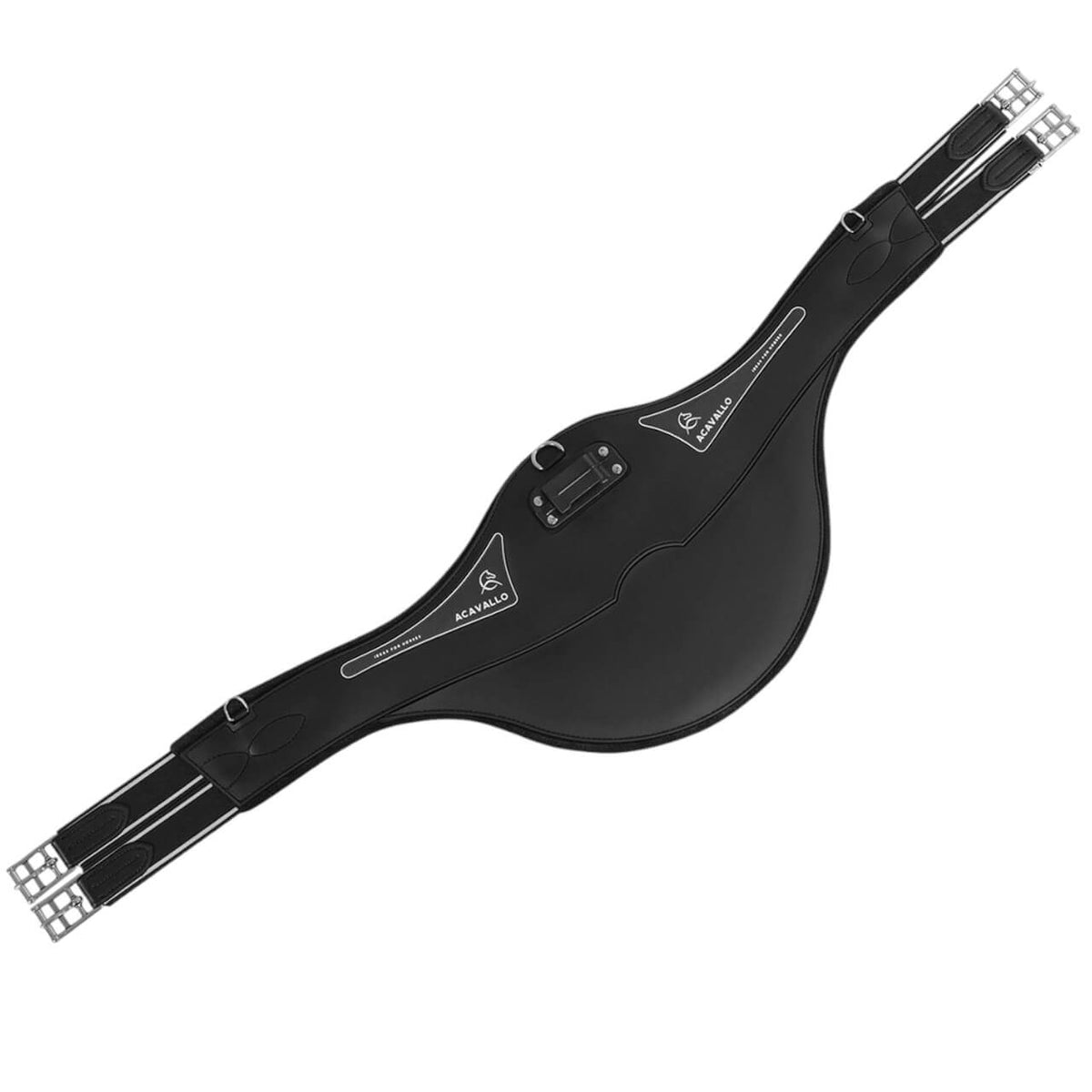 Acavallo Stollengurt Gel-Einsatz Springsattelgurt Black, Produkt allein auf weißem Hintergrund.