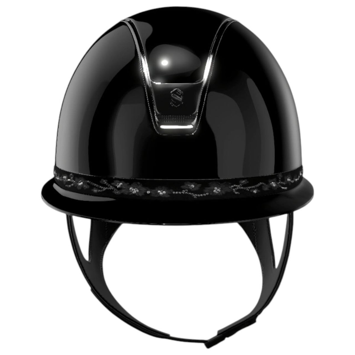 Reithelm Miss Shield 2.0 SG Black FB Cherry Blossom Black Trim + Blason Black Chrome Konfiguration