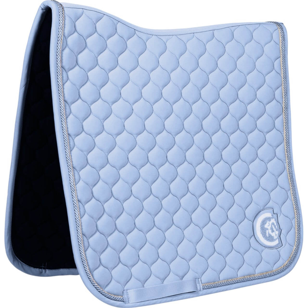 Dressurschabracke 3D Logo Onion Quilt Dressur Schabracke, Light Blue, Produkt allein.