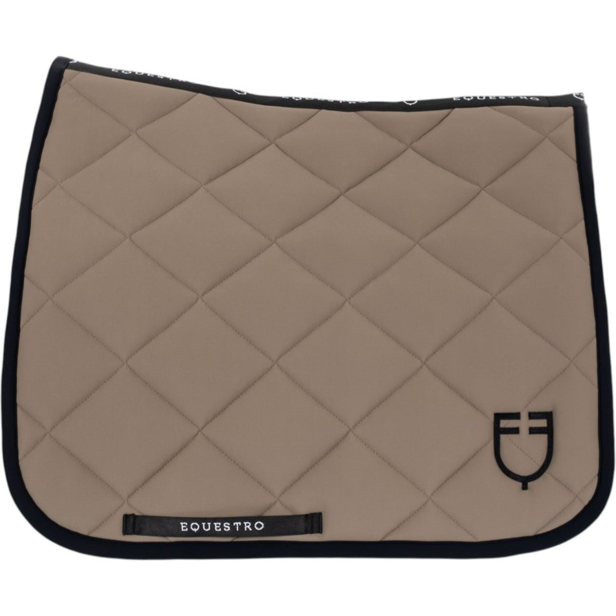 Equestro Dressurschabracke Black Line Edition FS 2026 Schabracke, Beige, Produkt allein auf weißem Hintergrund.