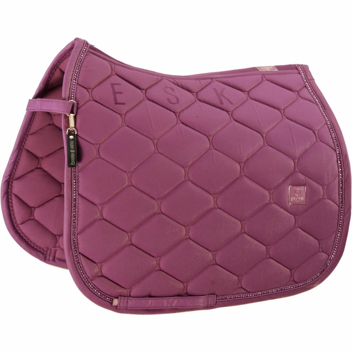 Eskadron Dressurschabracke Glam Crystal Heritage 2025 Schabracke, Wildberry, Produkt allein auf weißem Hintergrund.