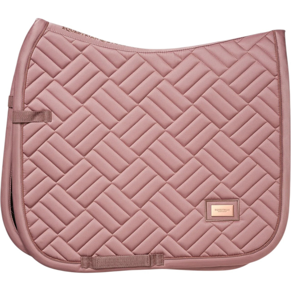 Dressurschabracke Modern Midsummer Blush Schabracke, Blush Pink, Produkt allein auf weißem Hintergrund.
