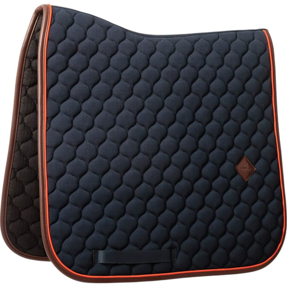 Dressurschabracke Onion Quilt Neon Leather Schabracke, Navy, Produkt allein mit Neon-Kordel.