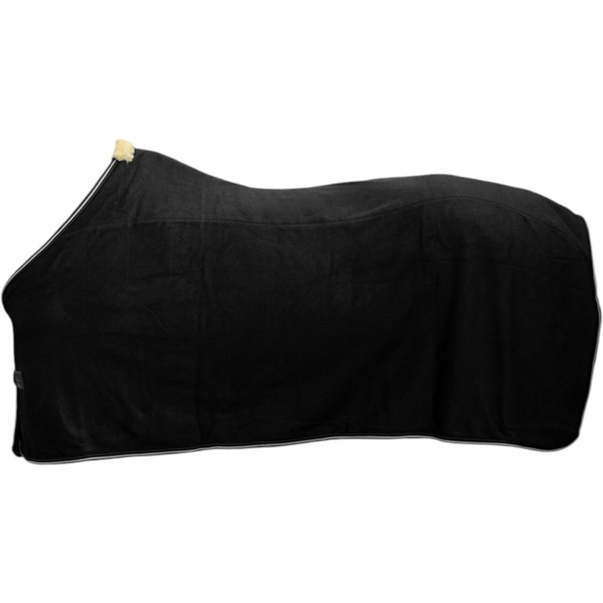 Kentucky Horseware Fleecedecke Heavy Melange Abschwitzdecke, Schwarz, Produkt allein auf weißem Hintergrund.
