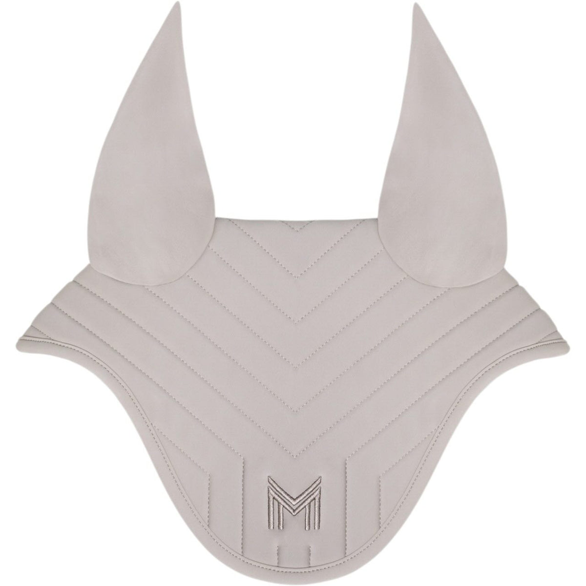 Maximilian Equestrian Fliegenhaube Delta Fliegenmütze, Taupe, Produkt allein auf weißem Hintergrund.